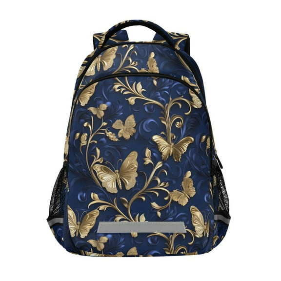 ALAZA 3d Butterflies-d2 Backpack Elementary School Bag Bookbag Travel Rucksack