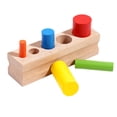 thumbnail image 2 of Juguetes sensoriales de madera con forma de cilindro, bloques cilíndricos, juego educativo de madera para el desarrollo temprano de los niños., 2 of 8