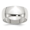 thumbnail image 1 of 9 mm Argent Sterling Demi-Rond Bande&44; Poli - Taille 5.5, 1 of 1
