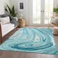 thumbnail image 6 of Addison Rugs Mayfield Premium Machine Washable Transitional Swirls Turquoise Rectangle Rug, 10' x 14', 6 of 6