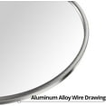 thumbnail image 5 of 24 Inch Bathroom Mirror, Wall Mounted Round Mirror with Brushed Sliver Frame, Modern Circle Hanging Mirror for Bathroom, Living Room, 5 of 7