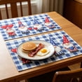 thumbnail image 6 of Antqov 4th of July Placemats 12x18" Patriotic US Stars Stripes Place Mats Independence Day Table Mats for Party Kitchen Dining Home Decorations, 6 of 6