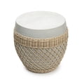 thumbnail image 2 of Artissance  18"H Hopson Cement Round Garden Stool With Rattan, 2 of 5