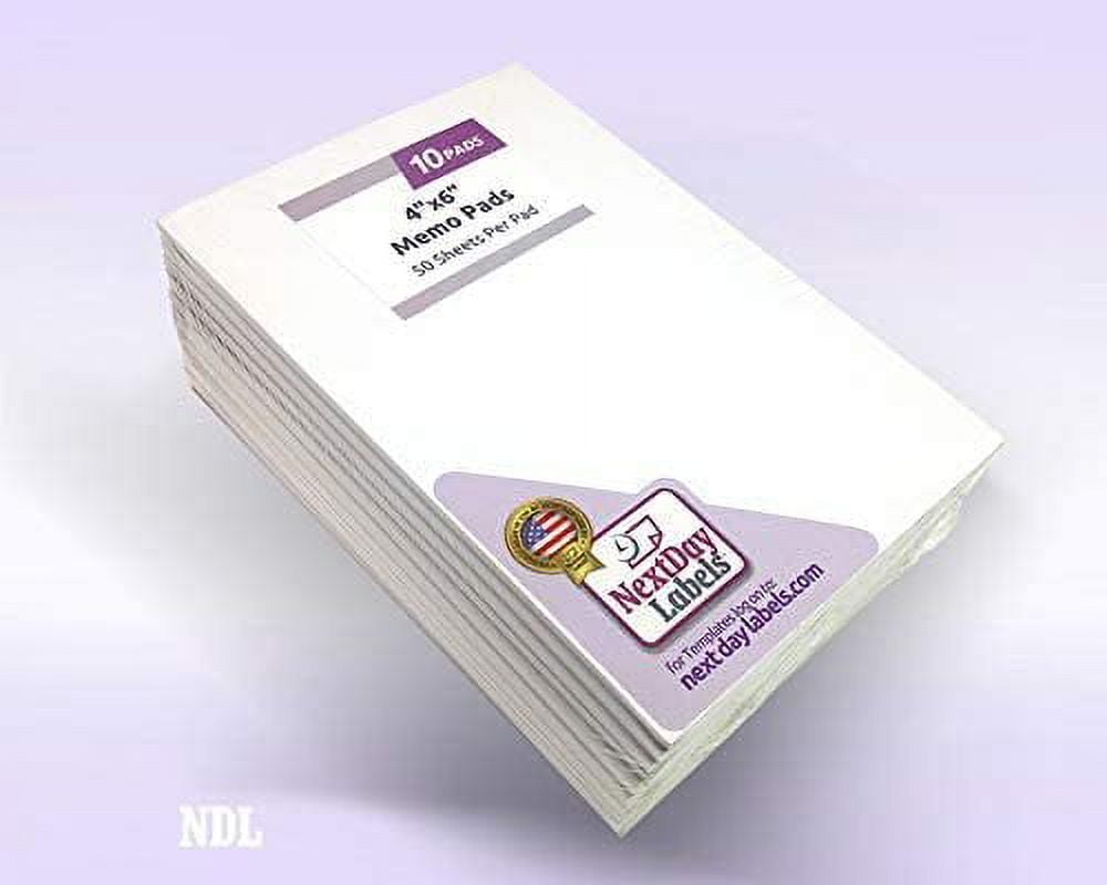 Memo Pads - Note Pads - Scratch Pads - Writing Pads - 10 Pads with 50 -  Apple Forms