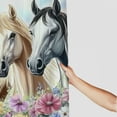 thumbnail image 3 of Patifu Horses Flowers Digital Painting Shower Curtain Set 100% Polyester Bathroom Shower Curtain with Hooks 69"x72, 3 of 7