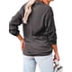 thumbnail image 2 of Qarigey Túnica con cremallera para mujer, cuello en V profundo, manga larga, túnica informal, blusas holgadas, trajes de verano Prendas para la parte del cuerpo Gris L, 2 of 3