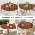 thumbnail image 7 of Red Green Checkerboard Checkered Pattern Round Fitted Tablecloth with Elastic Edge,Dining Table Cover Waterproof,Outdoor Round Tablecloth for Camping,Dining,Indoor and Outdoor, 7 of 7