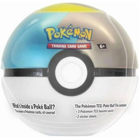 Pokemon TCG Moon Poke Ball Tin Trading Card Game Contains 3 Booster Packs Plus 2 Sticker Sheets