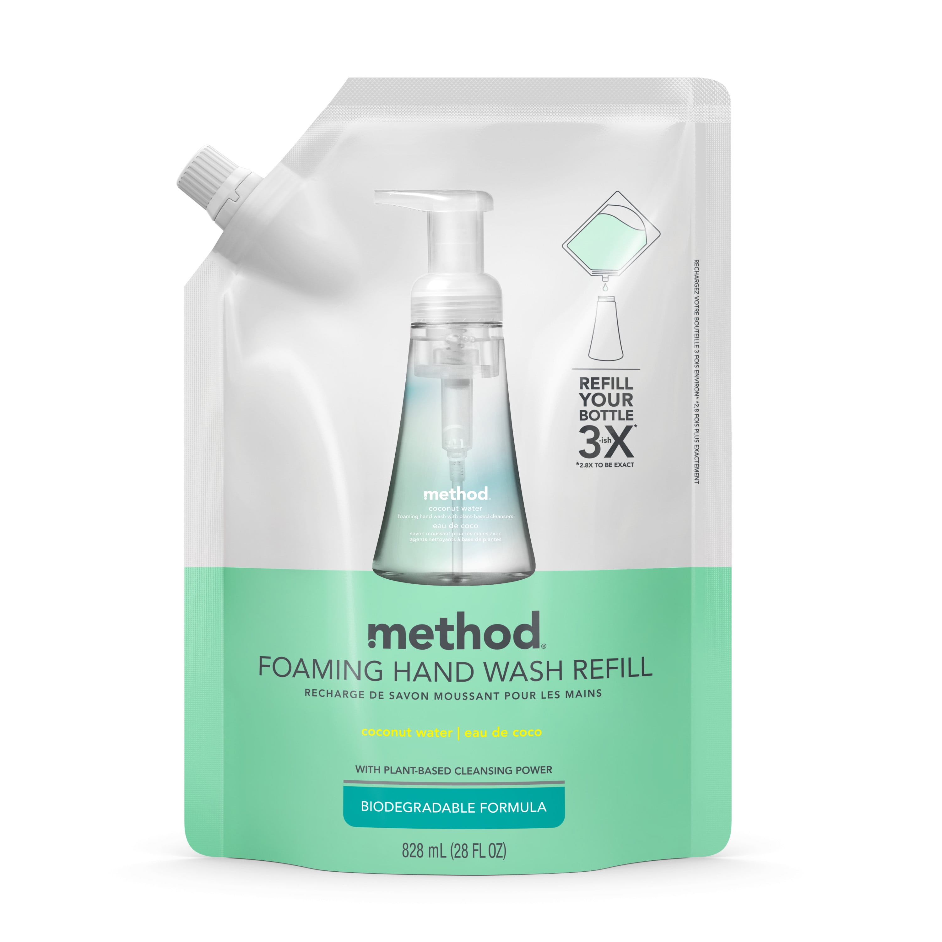 Method Foaming Hand Soap, Refill, Coconut Water, 28 Ounce