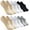 White*2+nude*2+black*1+grey*1, variant on No Show Socks Womens Cushioned Low Cut Invisible Footies for Running Athletic Gym Ankle Socks 6 Pairs