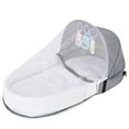 thumbnail image 1 of Portable Crib For Baby 0 12 Months Semi Closed Zippered Foldable Crib With Mesh Screen & Hanging Toys Breathable Comfortable Washable Portable Bassinet For Travel Outdoor Portable Floor Mat Child Play, 1 of 4