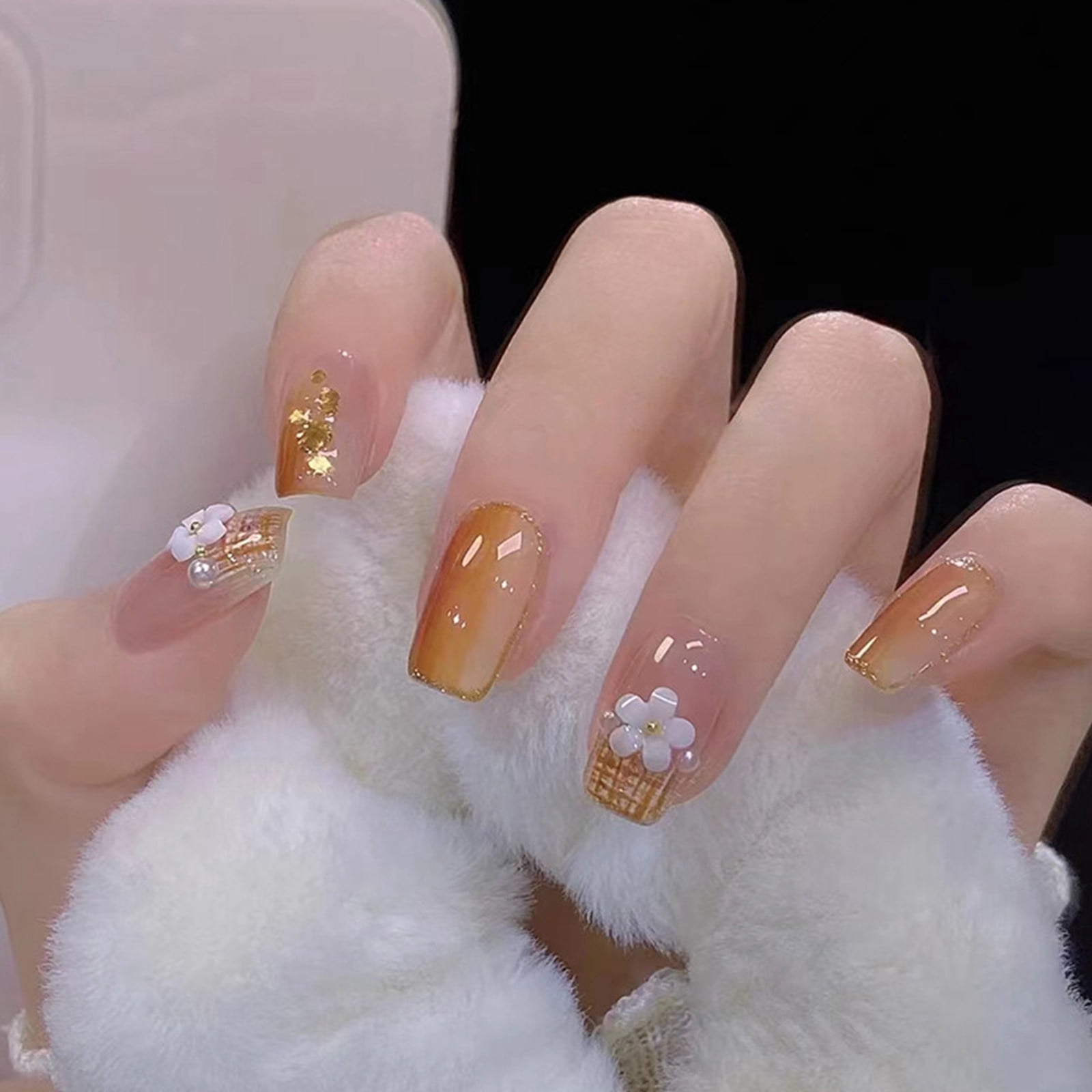 Pearl Nail Tips Clear Nail Tips Acrylic under 10 Long Coffin Nails C Tip Nails Short on Nails Clear Coffin Shaped Nail Tips Clear Ballerina Nail Tips Extra Long False Nail Tips Coffin
