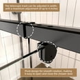 thumbnail image 2 of Pivot Shower Door, 56-60" W X 71" H Swing Glass Shower Door With 1/4"(6mm) Clear SGCC Tempered Glass, Magnetic Closing, Matte Black, 2 of 9
