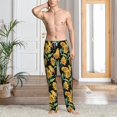 thumbnail image 5 of Uemuo Sunflowers And Bird Pattern Men's Wide Leg Palazzo Lounge Pants with Pockets Light Weight Loose Comfy Casual Pajama Pants-Medium, 5 of 9
