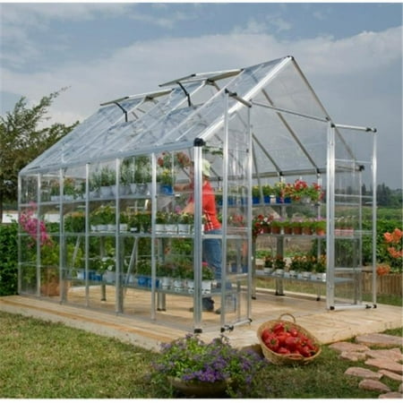Palram Canopia Snap and Grow 8’ x 12’ Walk-In Greenhouse, Heavy Duty with Adjustable Roof Vents