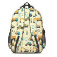 thumbnail image 3 of Excavator and Construction Worker Cute School Backpack Bag with Padded Back and Adjustable Shoulder Straps 16.9 X 12.6 X 5.9 Inches, 3 of 5