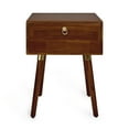 thumbnail image 5 of Ledan Nightstand, Modern Style, Solid Acacia Wood, Dark Chocolate, 5 of 14