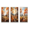 thumbnail image 2 of Designart "Birch Woods Autumn VII" Floral Framed Wall Art Set Of 3 - Brown Tree Birch Frame Canvas Set For Living Room Decor, 2 of 6