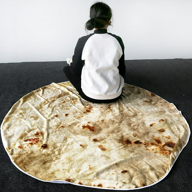 Burritos Tortilla Manta Gigante Redondo Playa Manta Suave Cómoda Novedad Leyfeng Manta