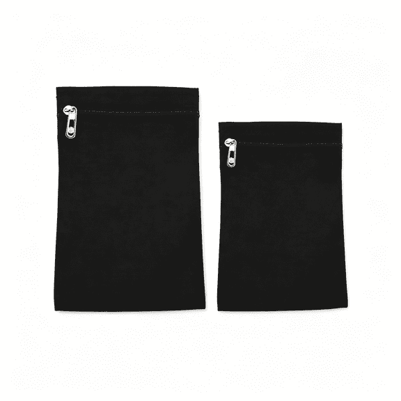 TUWAFE 2 Pcs Sew-In Side Pocket with Zipper,Hidden Wallet Pouch for Jackets