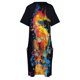 thumbnail image 4 of Vestido de caballito de mar eléctrico para mujer traje holgado con bolsillos ropa elegante de verano, 4 of 6