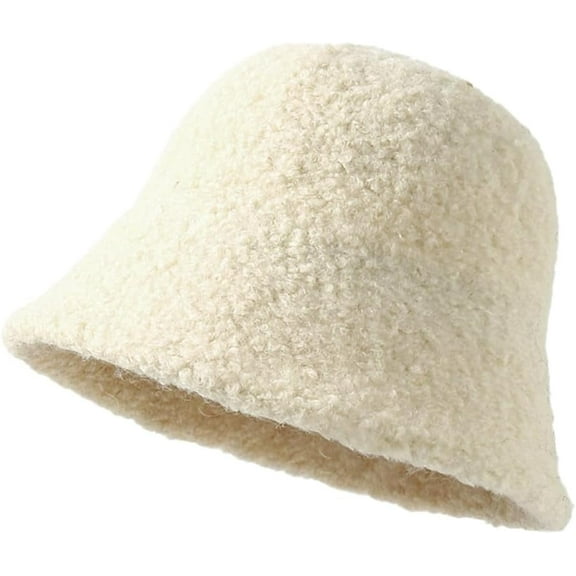 Women's casual knitted fisherman's hat Winter warm wool cap Autumn solid color hat