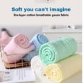 thumbnail image 3 of Manta de bebé de algodón para niños Swaddling Toalla de dormir para recién nacidos Portátil de viaje Cochecito infantil Toalla 105x105cm para el hogar Amarillo Speravity BA000369-02, 3 of 7