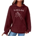 thumbnail image 2 of Chandail en Molleton pour Femmes Mode Femmes Imprimé Col Rond Manches Longues Hauts Ample Chandail en Molleton à Capuche Pull Blouse, 2 of 3