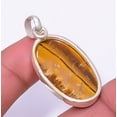thumbnail image 2 of Yellow Tiger Eye - South Africa Gemstone 925 Sterling Silver Pendant 1.56" A334, Beautiful Jewelry For Woman, New Year Sale, Valentin's Day Gift, 2 of 2