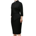 thumbnail image 5 of GRACEART Catholic Church Women Clergy Tab Collar Dress Mass Sheath Dress, 5 of 8
