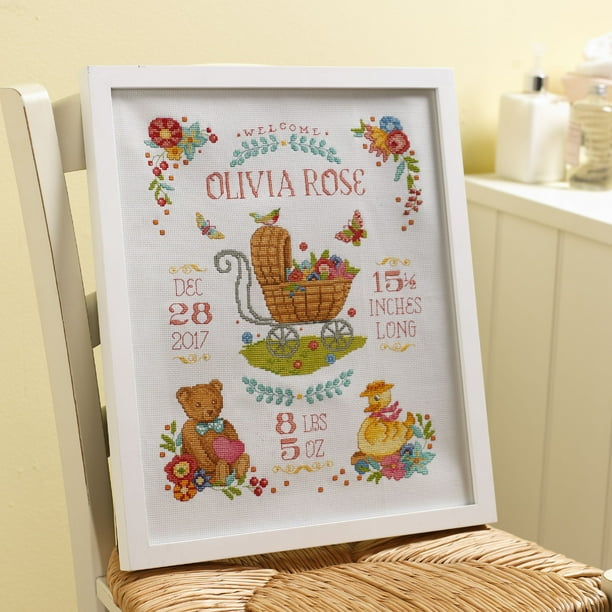 Bucilla Counted Cross Stitch Sweet Baby Birth Record, 1 Each Walmart
