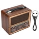 thumbnail image 1 of 110/220V ajustable FM/AM/SW Radio portátil de madera inalámbrico Bluetooth altavoz recargable enchufe de la UE, 1 of 5