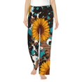 thumbnail image 1 of Balery Vintage Sunflowes Pantalones de pijama para mujer, pijamas ultraligeros, pantalones de estar por casa-Small, 1 of 6