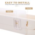 thumbnail image 2 of Amosfun 1Set White Wall Mounted Storage Box Adhesive No Punch Multipurpose Organizer for Home Bathroom Kitchen, 2 of 8