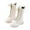 🔥 White_New, variant on Little Girl Princess Boots Bow Knot Long Barrel Leather Fall Winter Fashionable Children's Footwear Stylish Durable Warm Comfortable Trendy for Special Occasions School Everyday