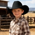 thumbnail image 4 of Vrotazzy Kids Western Cowboy Hat for Children - Playful Sun Hat with Adjustable Fit for Boys and Girls Easy Care Everyday Headwear for Adventures,Size 6-12 Years, 4 of 4