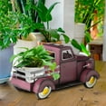 thumbnail image 5 of Retro Style Solar Pickup Truck Garden Decoration,Vintage Metal Truck Planter, Solar Pickup Truck Flower Pot with Car Light,Cute Vintage Metal Truck Planter Bus,LED Lighted Desktop Garden Decoration, 5 of 8