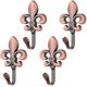 thumbnail image 1 of Ganchos de pared decorativos de aleación de zinc CHAO juego de 4 con tornillos En forma de flor, 1 of 4