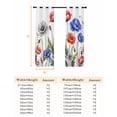 thumbnail image 6 of Fsddascl Red Blue Flowers Blackout Curtains for Bedroom/Living Room, Thermal Insulated Kitchen Curtains, Watercolor Botanical Floral Herbs Grommet Darkening Window Treatment Drapes 52"x84"x2, 6 of 6