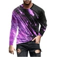 thumbnail image 1 of Blusas y camisas de manga larga y cuello redondo para hombre, camisetas casuales con estampado de moda y cuello redondo, blusas de licra de manga corta para hombre., 1 of 4