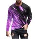thumbnail image 1 of Blusas y camisas de manga larga y cuello redondo para hombre, camisetas casuales con estampado de moda y cuello redondo, blusas de licra de manga corta para hombre., 1 of 4
