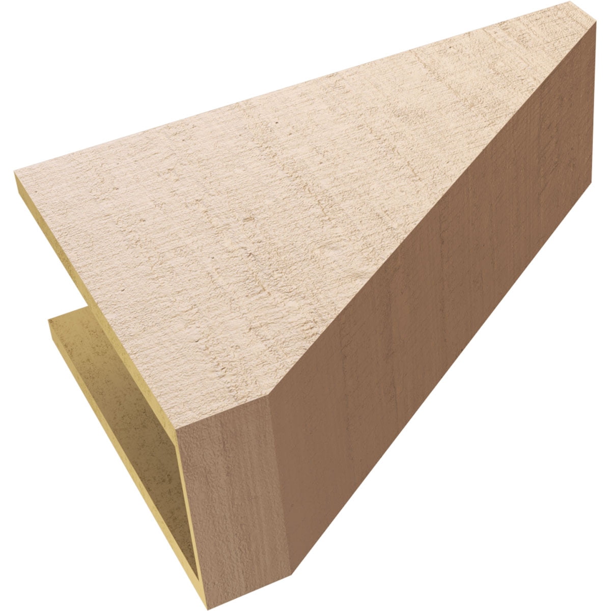 8"W x 24"D x 16"H Classic Concord Rough Cedar Woodgrain TimberThane Corbel, Primed Tan