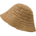 thumbnail image 1 of LinYooLi Bucket Hat for Men Shade Warm Thick Fisherman Hat Solid Color Crochet Knit Hat Fashionable Versatile Basin Hat, 1 of 8