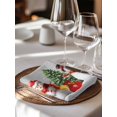 thumbnail image 6 of Gray Christmas Snowman Cloth Napkins Set of 8 Reusable Dinner Napkins, Winter Snowflake Pine Tree Cocktail Napkin Washable Table Napkins for Wedding/Holiday Party/Baby Shower 20"x20", 6 of 7