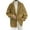 Khaki, variant on Men's Casual Long Sleeve Overcoat with Velvet Trim Tailored Collar, Lightweight Polyester Jacket for Spring Daily Wear, Dating and Outdoor Occasions