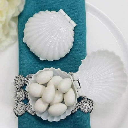 Balsacircle 12 Pcs Clear Mini Sea Shells Mermaid Party Favor