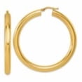 thumbnail image 6 of Auriga Fine Jewelry 14K Yellow Gold Round Tube Hoop Earrings for Women, 6 of 7