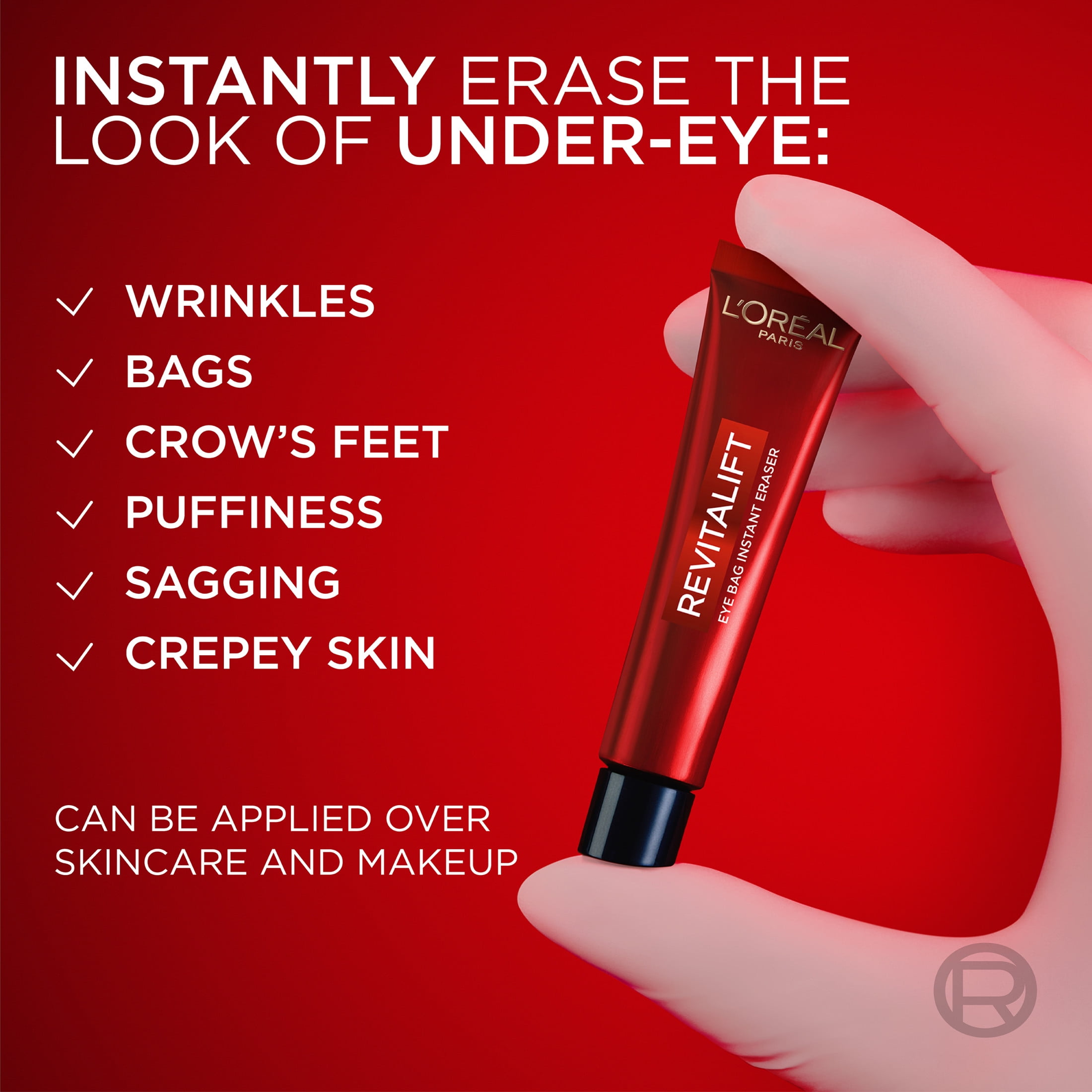 L'Oreal Paris Revitalift Triple Power Eye Bag Instant Eraser, Tightens Eye Bags, 0.51 fl oz