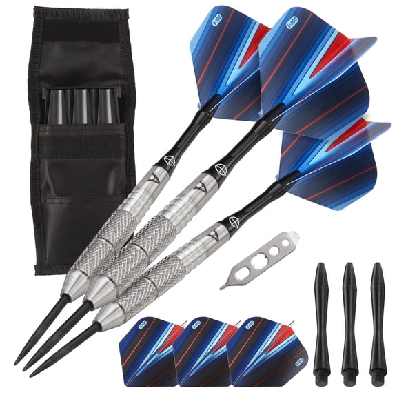 Viper Sidewinder Tungsten Steel Tip Darts 25 Grams and Casemaster Single Black Dart Case