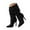 Black, variant on UngA Mid Calf Boots for Women Women's Leather Basketweave Texture Tall Boots Black,8.5